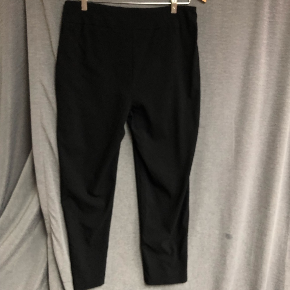 Thin her Black pull on flat, elastic waist band with tummy control seam down leg